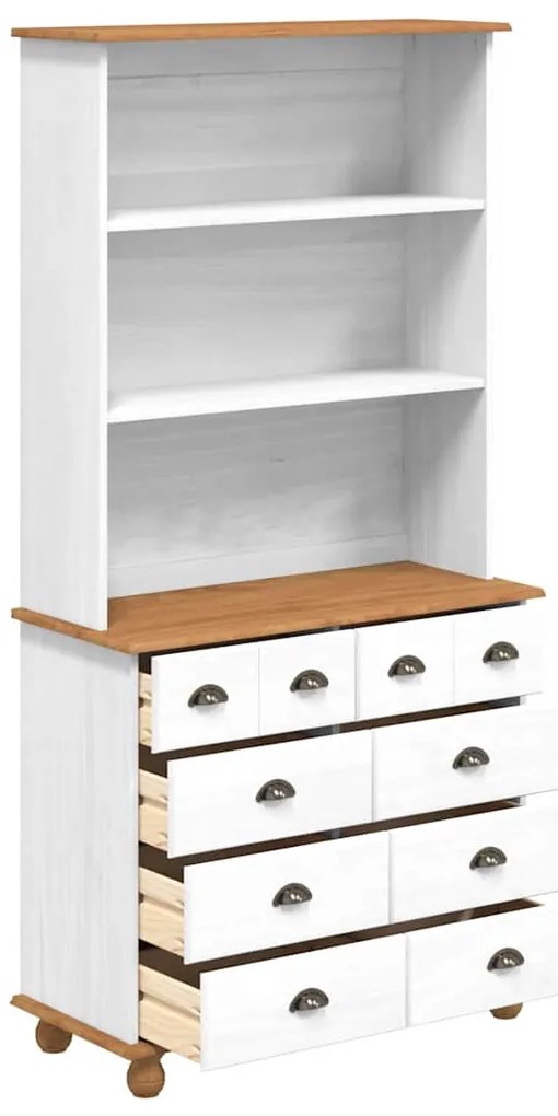 vidaXL Κλουβί ASKIM Λευκό 91 x 40 x 184 εκ. Στερεά ξυλεία πεύκου