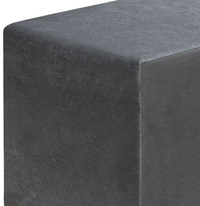 Σκαμπώ April Megapap βελούδινο χρώμα γκρι 40x40x40εκ. - GP043-0102,2