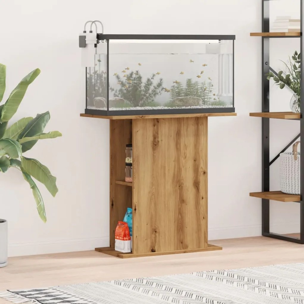 vidaXL Βάση Ενυδρείου Αρτισιανή Δρυς 36x75x72,5 εκ. Επεξεργασμένο Ξύλο