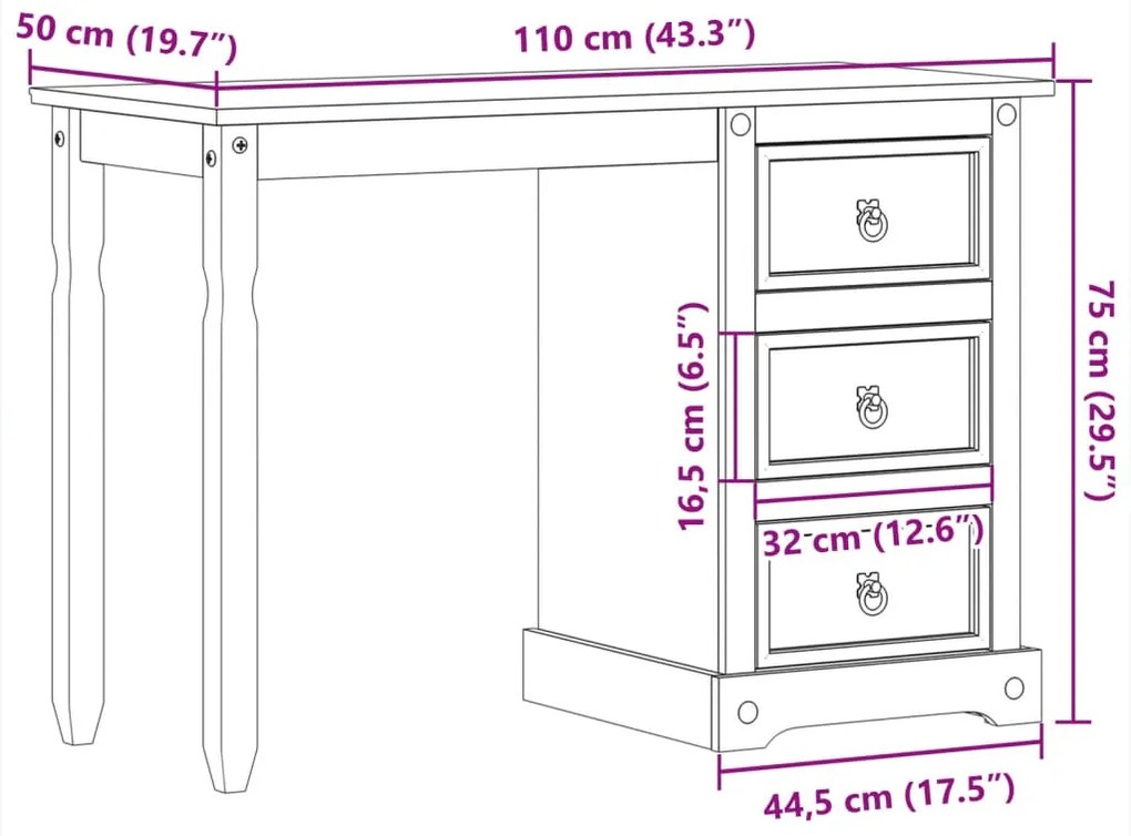 ΜΠΟΥΝΤΟΥΑΡ CORONA 110 X 50 X 75 ΕΚ. ΑΠΟ ΜΑΣΙΦ ΞΥΛΟ ΠΕΥΚΟΥ 4005685