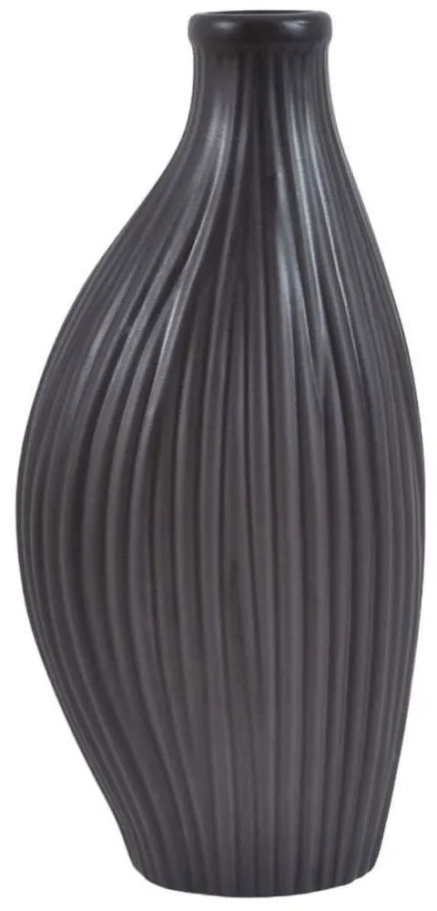 Βάζο Ανάγλυφο 832767 15x10,8x35,5cm Anthracite Ankor Ceramic
