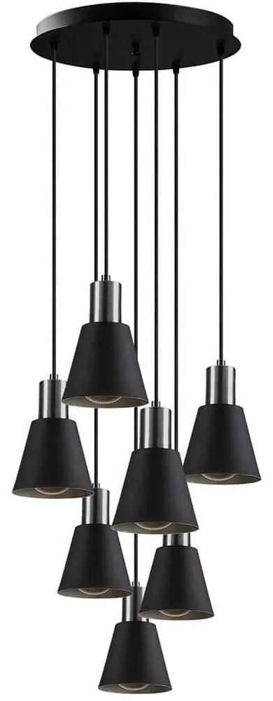 Φωτιστικό Οροφής Kem 892OPV1649 Φ43x111cm 7xE27 40W Black Opviq