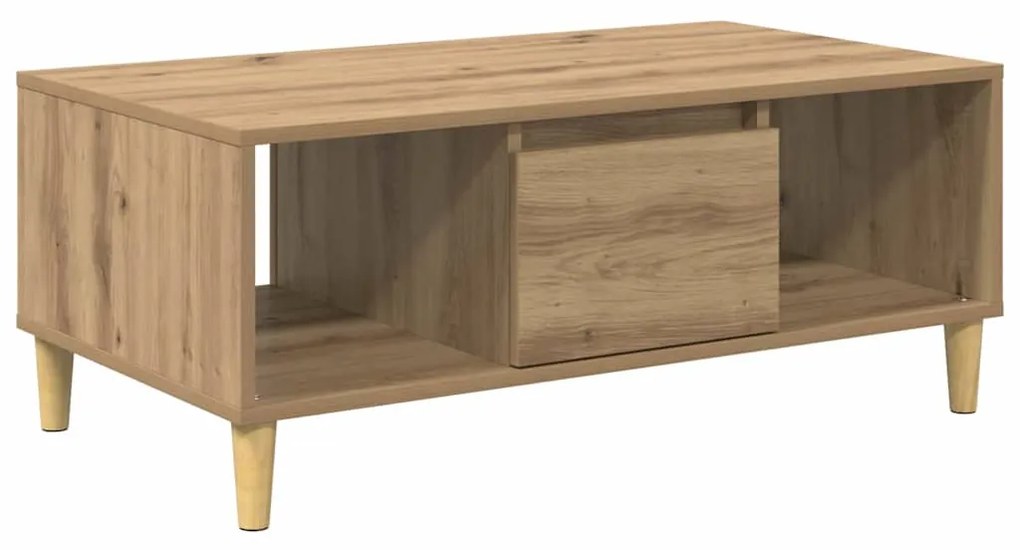 vidaXL Τραπεζάκι σαλονιού με συρτάρι Artisan Oak 90 x 50 x 26.5 εκ.
