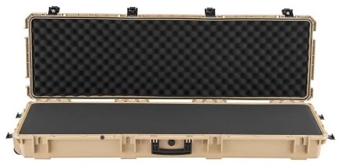 VEVOR Hard Rifle Case, Lockable Rifle Case with Pre-cut Foams, 1320 mm Gun Storage with Wheels, Heavy Duty IP67 Waterproof &amp; Dustproof Pistol Storage Cases for Rifles, Shotguns, Airsoft Guns, Khaki