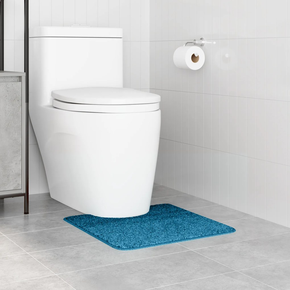vidaXL Πατάκι Μπάνιου U-Σχήματος Μπλε 50x50 εκ. Πολυπροπυλένιο Αντιολισθητικό