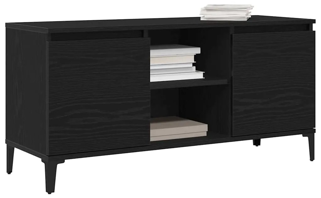 vidaXL Ντουλάπι TV Μαύρο 102 x 35 x 50 εκ. Επεξεργασμένο ξύλο