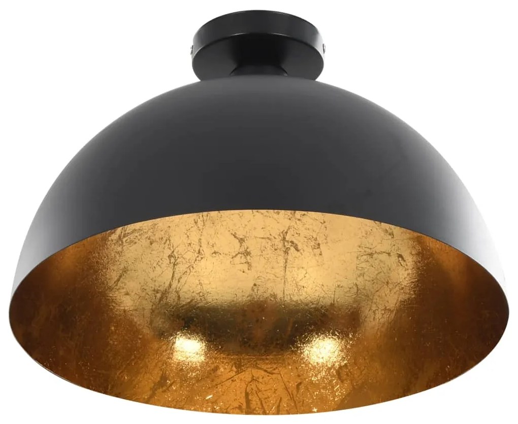 vidaXL Φωτιστικά Οροφής Ημισφαιρικά 2 τεμ. Μαύρο / Χρυσό Ε27