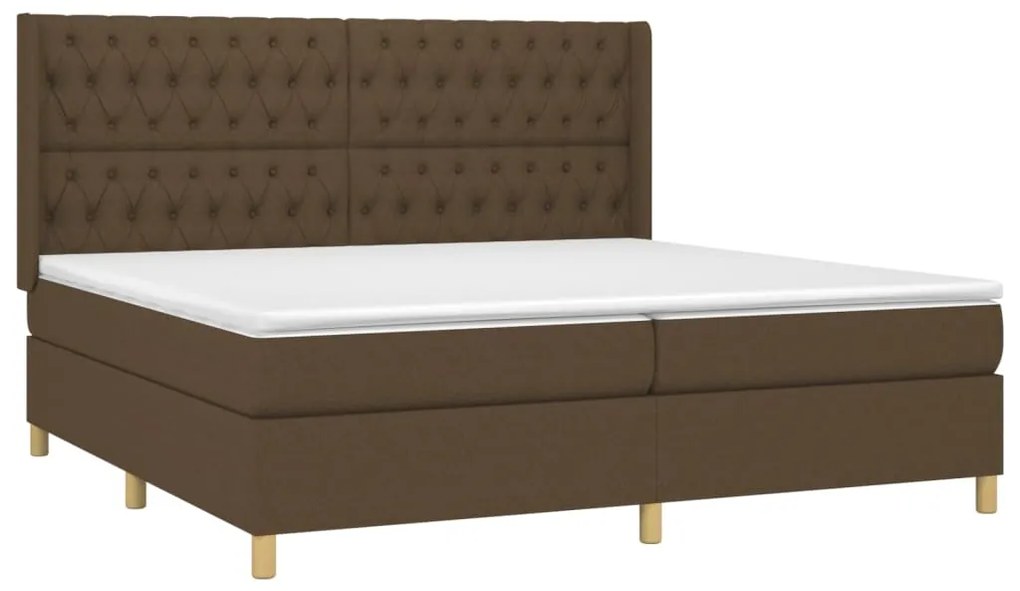 ΚΡΕΒΑΤΙ BOXSPRING ΜΕ ΣΤΡΩΜΑ ΣΚΟΥΡΟ ΚΑΦΕ 200X200 ΕΚ. ΥΦΑΣΜΑΤΙΝΟ 3132260