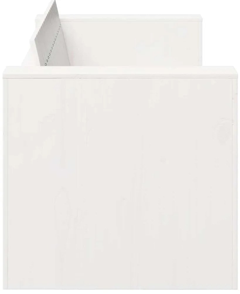 vidaXL Καναπές Κήπου Λευκό 134 x 60 x 62 cm Μασίφ ξύλο πεύκου