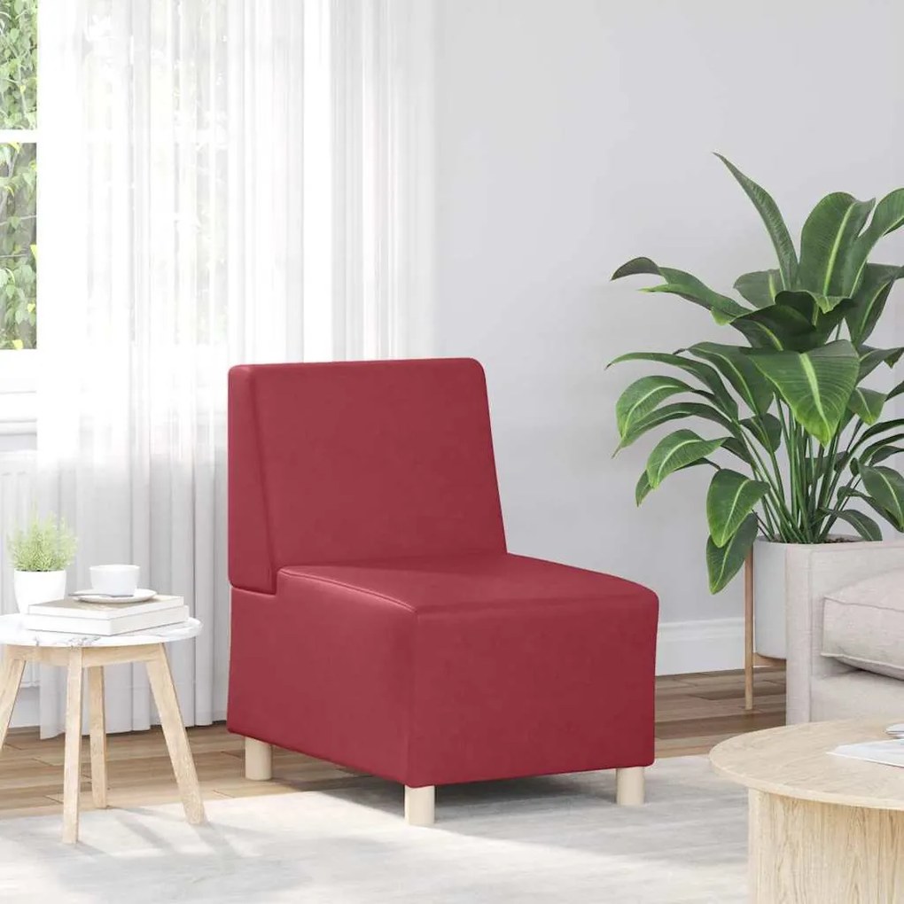 vidaXL Καθίσμα Σαλονιού Μπορντό 55 x 74 x 82 εκ Τεχνητό δέρμα