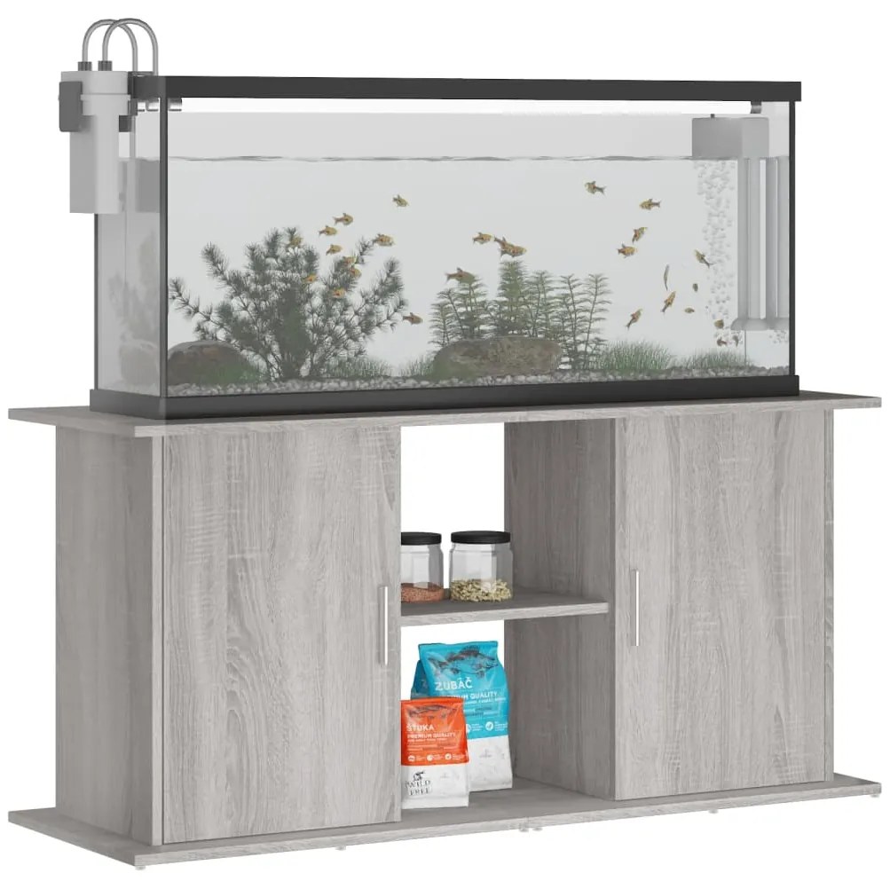 vidaXL Βάση Ενυδρείου Γκρι Sonoma 121x41x58 εκ. από Επεξεργασμένο Ξύλο