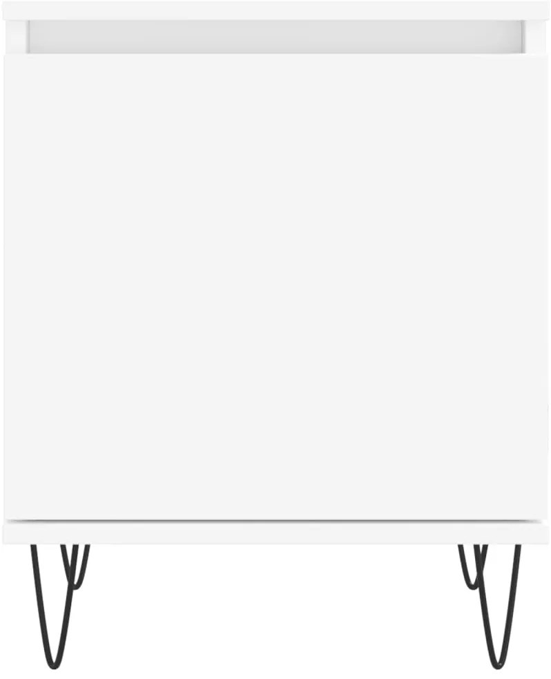 vidaXL Κομοδίνα 2 τεμ. Λευκά 40 x 30 x 50 εκ. από Επεξεργασμένο Ξύλο