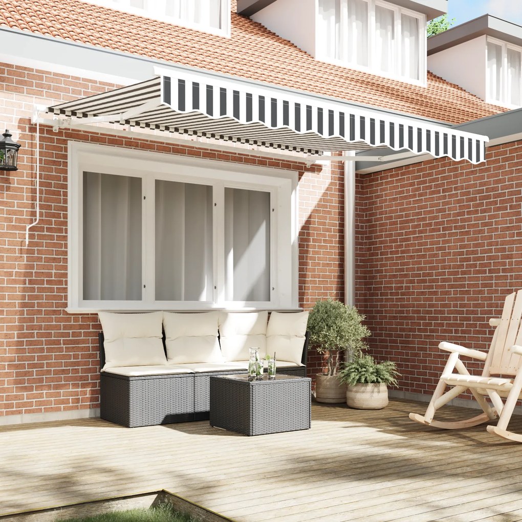 vidaXL Σκηνίτσα Αναδιπλούμενη Ανθρακί, Λευκό 350 x 200 cm