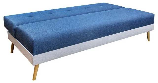 Καναπές - Κρεβάτι Napster Fylliana Denim ύφασμα με Γκρί Ρίγα 180x80x95εκ 180x80x95 εκ.