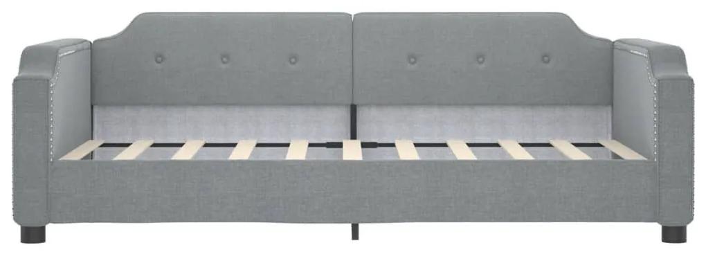 Καναπές Κρεβάτι Ανοιχτό Γκρι 90 x 200 εκ. Υφασμάτινος - Γκρι