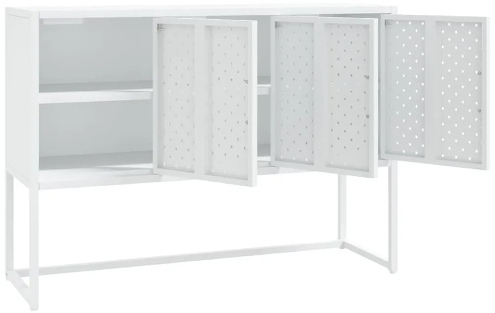 vidaXL Μπουφές Λευκός 105 x 35 x 75 εκ. από Ατσάλι