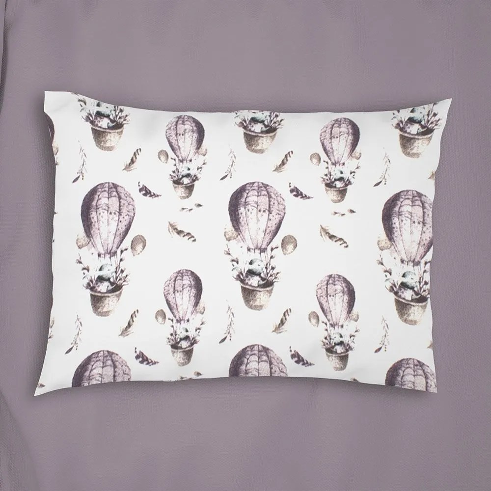 Μαξιλαροθήκη Παιδική Hot Air Balloon 78 Lilac DimCol 50Χ70 100% Cotton Flannel
