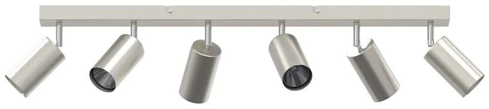 vidaXL Σποτ οροφής Βουρτσισμένο νικέλιο 73 x 5.5 x 16.5 εκ Ατσάλι