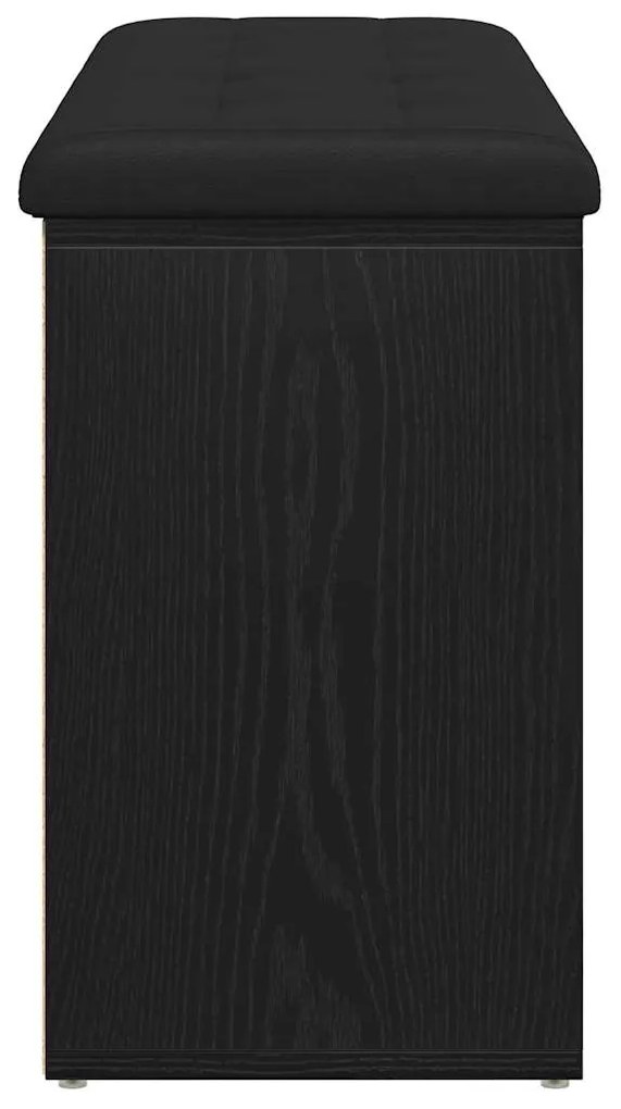 vidaXL Πάγκος για παπούτσια Μαύρο 100 x 30 x 48 εκ Επεξεργασμένο ξύλο