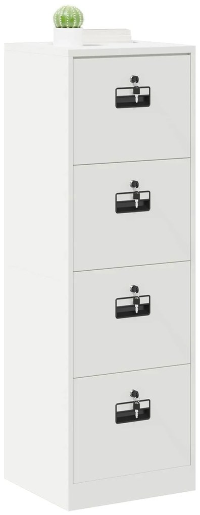 vidaXL Ντουλάπα Αρχείων Μαύρο 44 x 50 x 106.5 εκ Ψυχρής Έλασης Χάλυβας