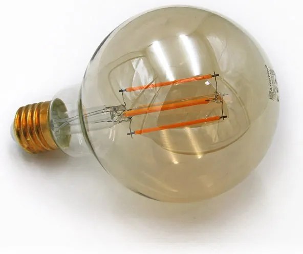 Adeleq Led Λάμπα Cog Globe Μελί Φ95 Ε27 6W Ντιμαριζόμενο Θερμό 13-2781006009