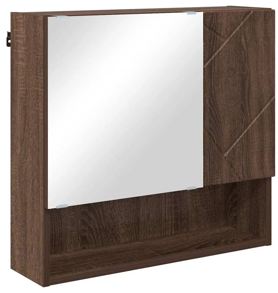 vidaXL Σετ Επίπλων Μπάνιου με συρτάρι 4 pcs Καφέ δρυς 61 x 35 x 64 εκ.