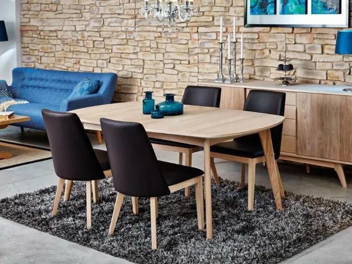 Τραπέζι Oakland A110, Ανοιχτό χρώμα ξύλου, 76x102x180cm, 48 kg, Φυσικό ξύλο καπλαμά, Ινοσανίδες μέσης πυκνότητας, Ξύλο | Epipla1.gr