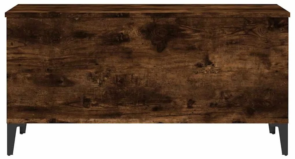 vidaXL Τραπεζάκι Σαλονιού Καπνιστή Δρυς 90x44,5x45 εκ. Επεξ. Ξύλο