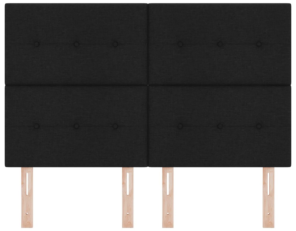 vidaXL LED Κεφαλάρι Μαύρο 80 εκ Υφασμάτινο