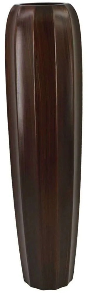 Βάζο Μπόμπα 15-00-22507-75 Φ17x77cm Brown Marhome κεραμικο