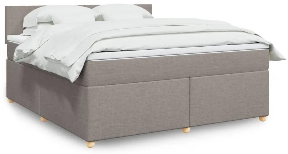 ΚΡΕΒΑΤΙ BOXSPRING ΜΕ ΣΤΡΩΜΑ TAUPE 180X200 ΕΚ. ΥΦΑΣΜΑΤΙΝΟ 3286756