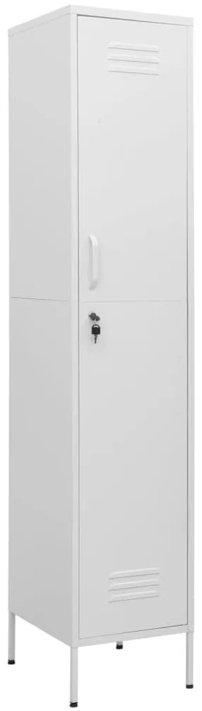 vidaXL Φοριαμός Λευκός 35 x 46 x 180 εκ. από Ατσάλι