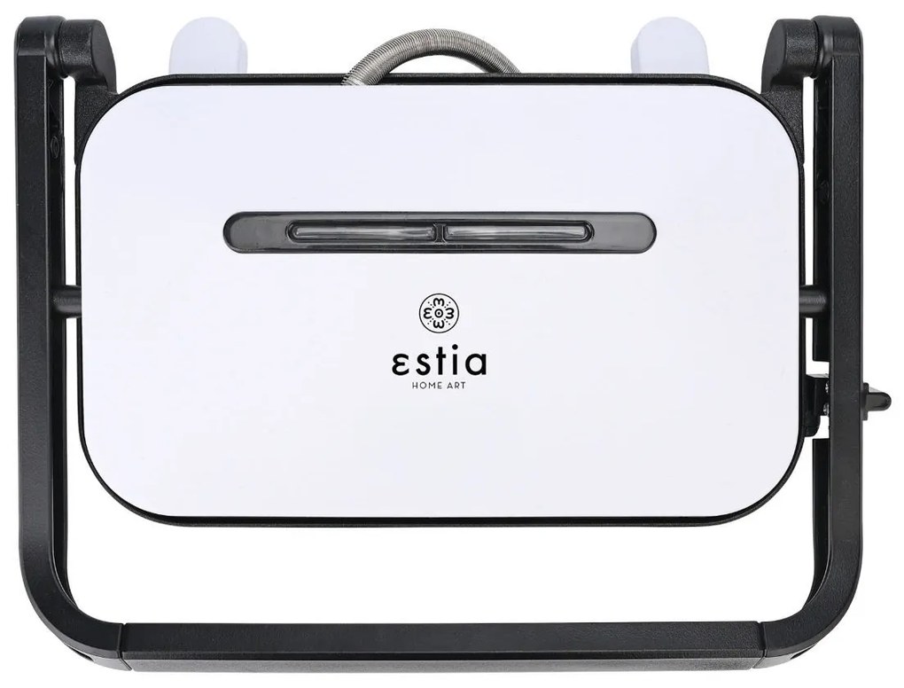 Estia 06-23638 Intense Τοστιέρα 2 Θέσεων Αντικολλητική 32x26,6x11cm 1300W,  Luminus White