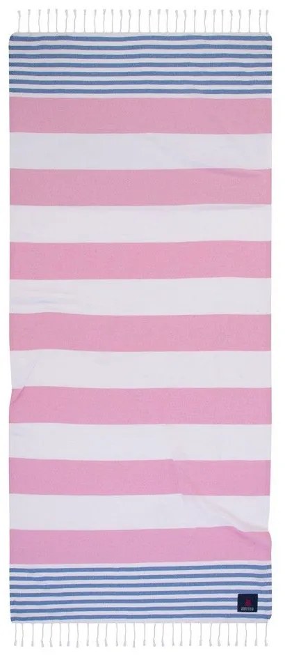 Πετσέτα Θαλάσσης - Παρεό 3814 Pink-Blue Greenwich Polo Club Θαλάσσης 80x180cm 100% Βαμβάκι