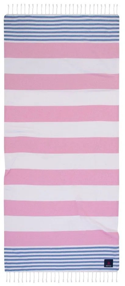 Πετσέτα Θαλάσσης - Παρεό 3814 Pink-Blue Greenwich Polo Club Θαλάσσης 80x180cm 100% Cotton