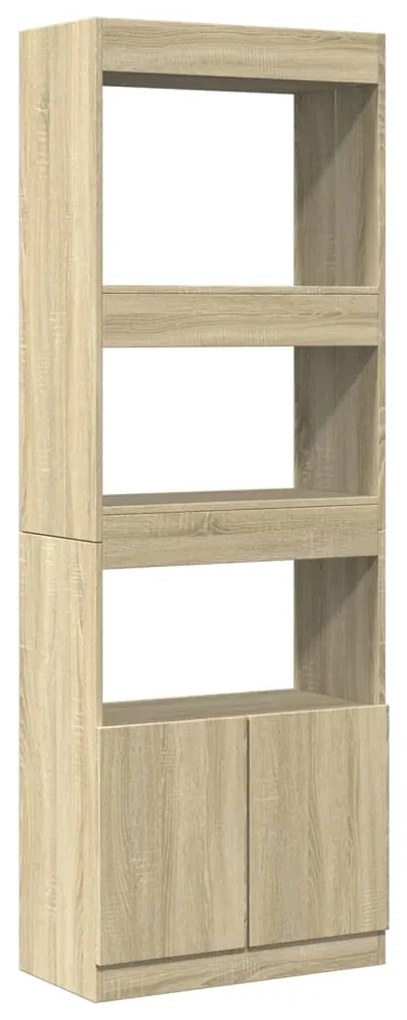 Ντουλάπι Sonoma Δρυς 63x33x180 εκ. από Επεξεργασμένο Ξύλο - Καφέ