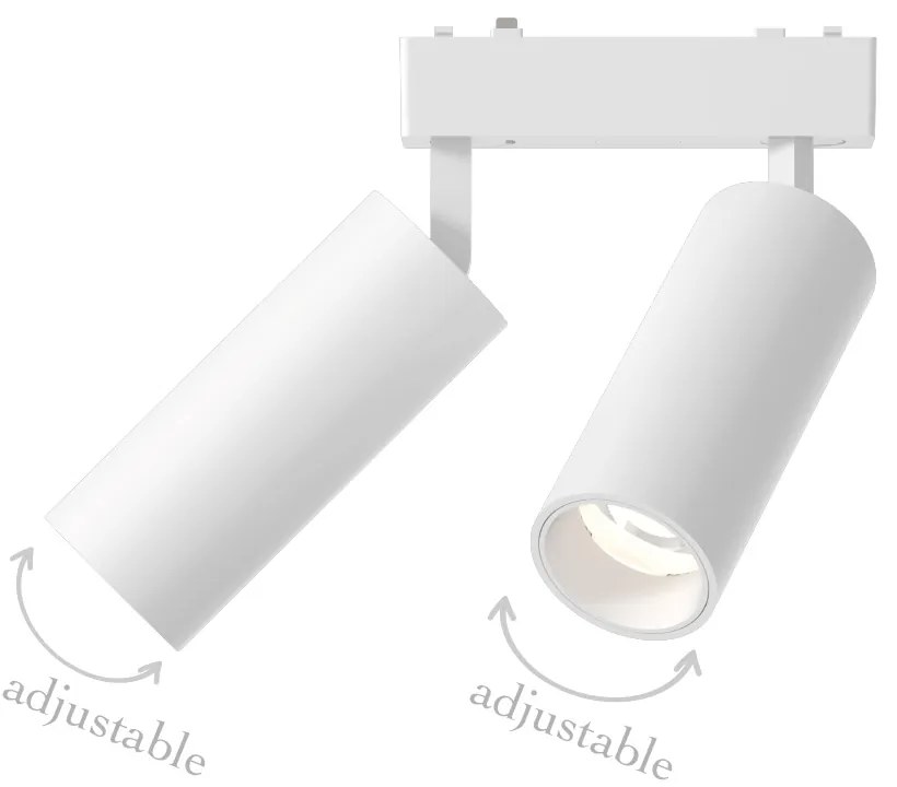 Φωτιστικό LED 2x9W 3CCT για Ultra-Thin μαγνητική ράγα σε λευκή απόχρωση D:16cmX4,4cm (T05205-WH) - Αλουμίνιο - T05205-WH