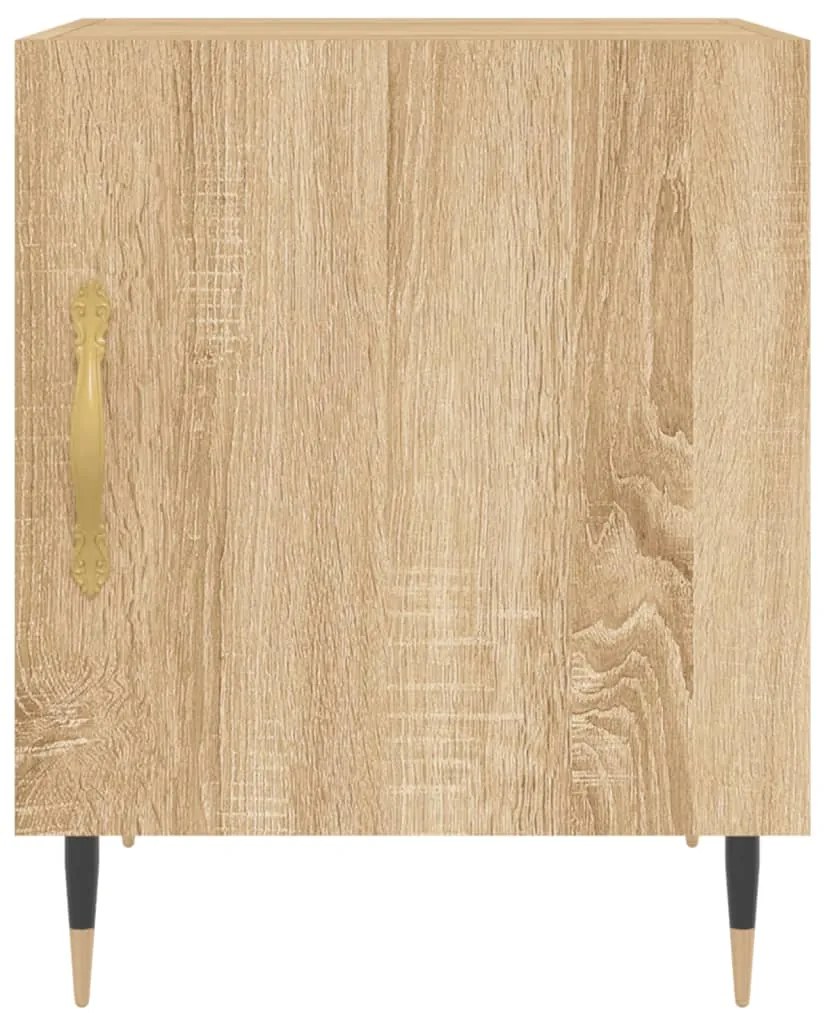 vidaXL Κομοδίνα 2 τεμ. Sonoma Δρυς 40 x 40 x 50 εκ. από Επεξεργ. Ξύλο
