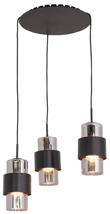 Φωτιστικό Οροφής Τρίφωτο Zambelis 22141 Black Matt