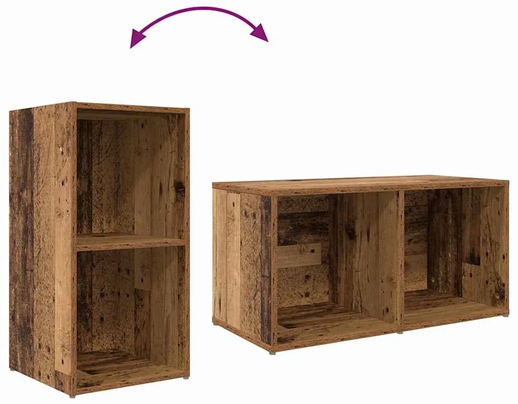 vidaXL Ντουλάπι TV 3 pcs Καφέ 107 x 35 x 37 cm Επεξεργασμένο ξύλο