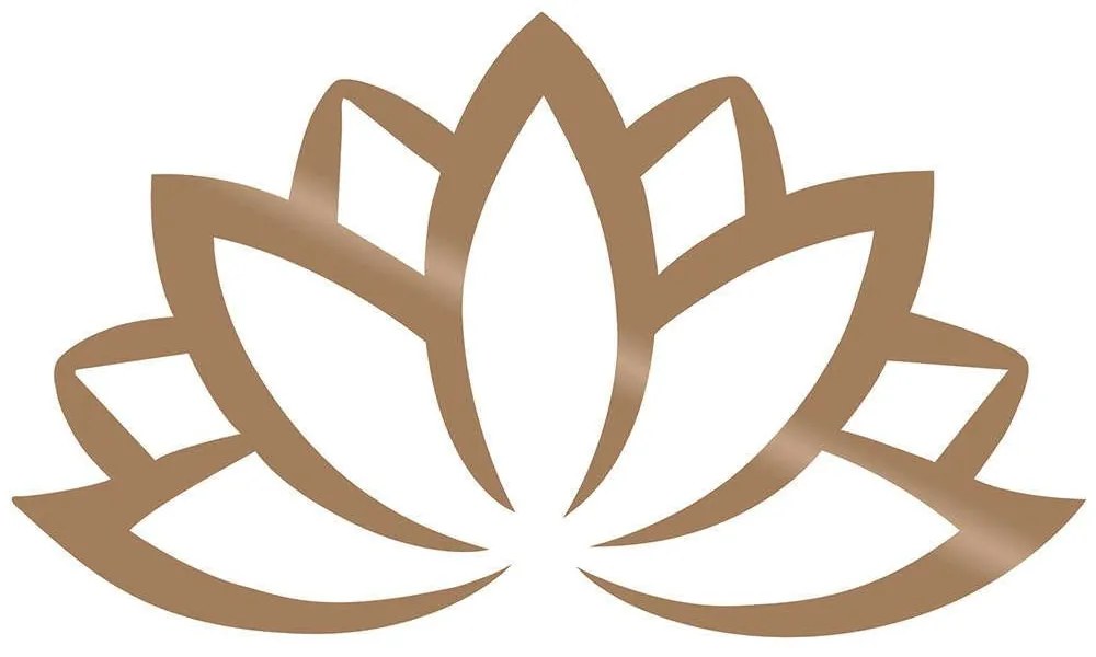 Διακοσμητικό Τοίχου Lotus Flower 891TNL1626 60x35cm Copper Wallity Metal