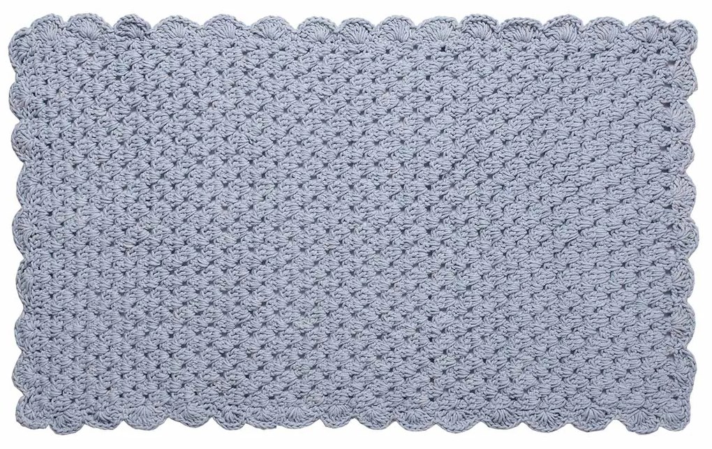 Πατάκι Μπάνιου (60x100) Silk Fashion Πλεκτό Σιέλ