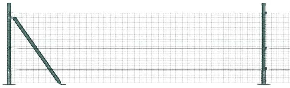 vidaXL Φράκτης με Στυλό Πράσινο 10 x 0.5 μ