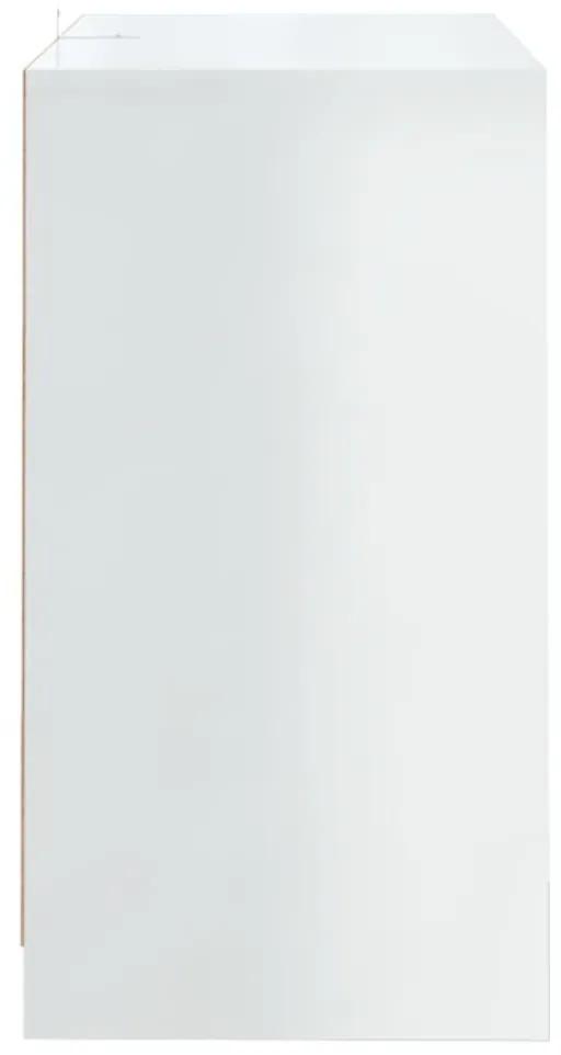 Μπουφές Γυαλιστερός Λευκός 70 x 41 x 75 εκ. από Μοριοσανίδα - Λευκό