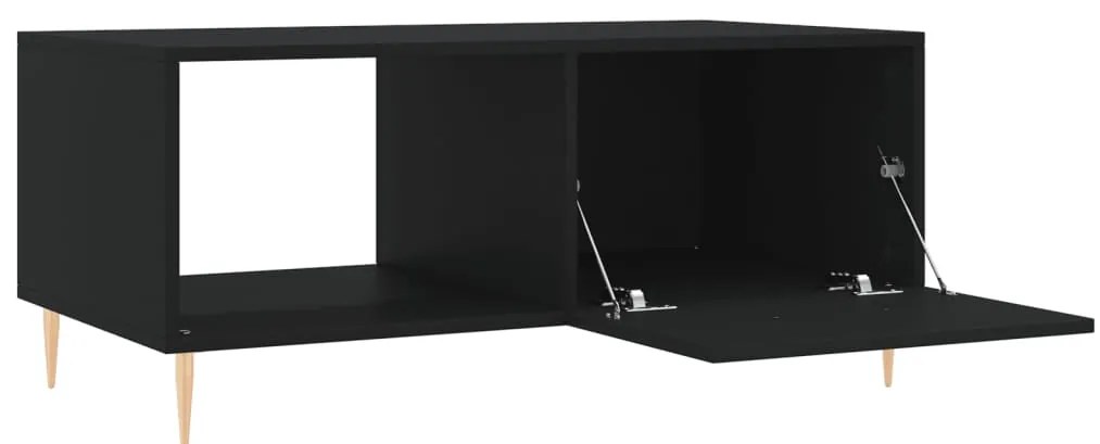 vidaXL Τραπεζάκι Σαλονιού Μαύρο 90x50x40 εκ. Επεξεργασμένο Ξύλο