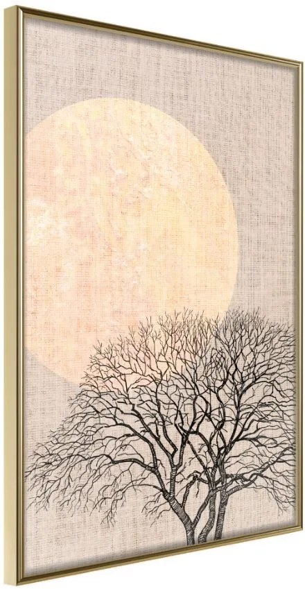 Αφίσα - Tree in the Morning - 30x45 - Χρυσό - Χωρίς πασπαρτού