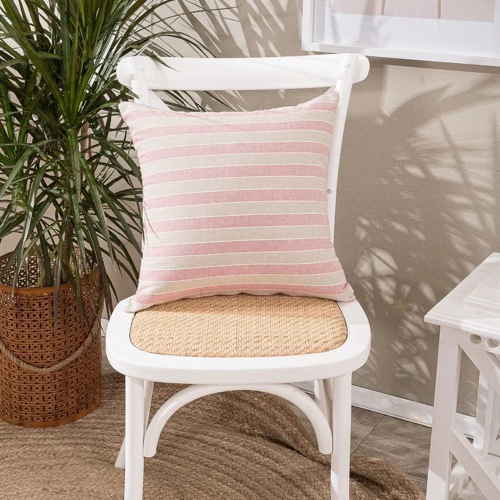 Μαξιλαροθήκη Διακοσμητική Prado 06 Pink Teoran 43X43 Cotton-Polyester