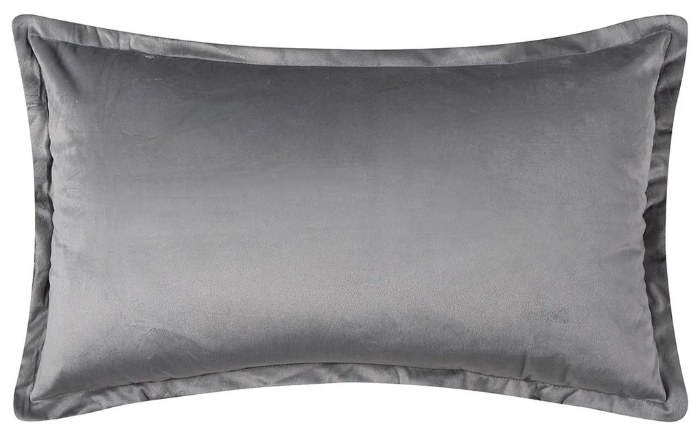 Βελουτέ Διακοσμητική Μαξιλαροθήκη (35x60) Silk Fashion A804 Ανοιχτό Γκρι