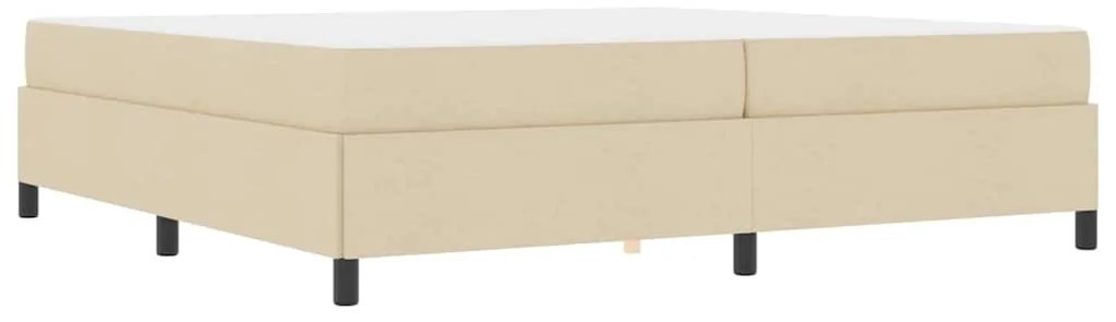 vidaXL Κρεβάτι με ελατήρια Κρέμα 200 x 200 cm