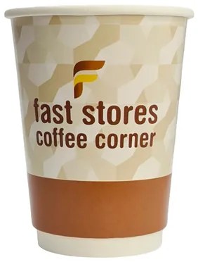 FAST STORES COFFEE CORNER χάρτινα ποτήρια καφέ 16oz, χωρίς καπάκι, 20τμχ